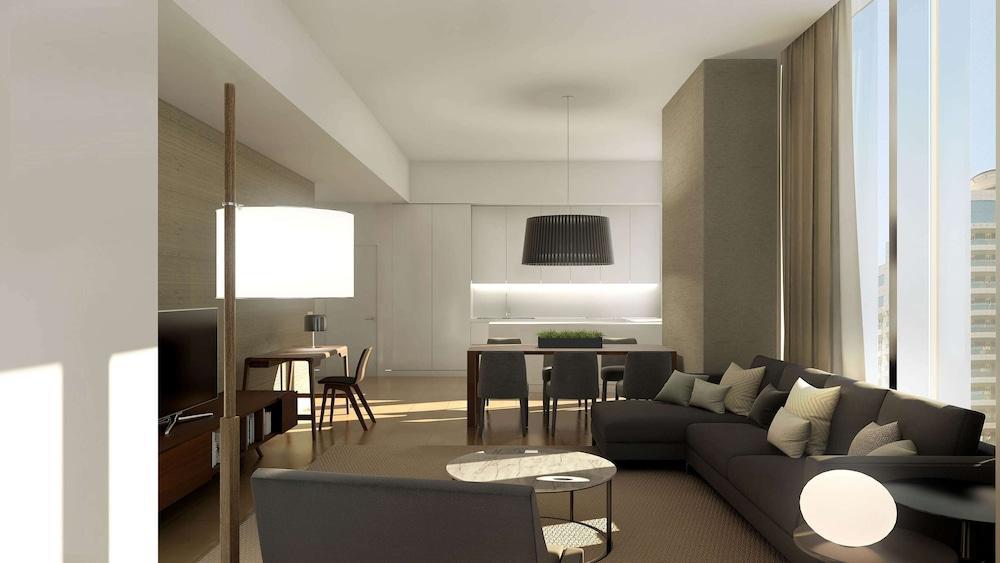 Aleph Doha Residences, Curio Collection By Hilton Luaran gambar Interior of a typical apartment